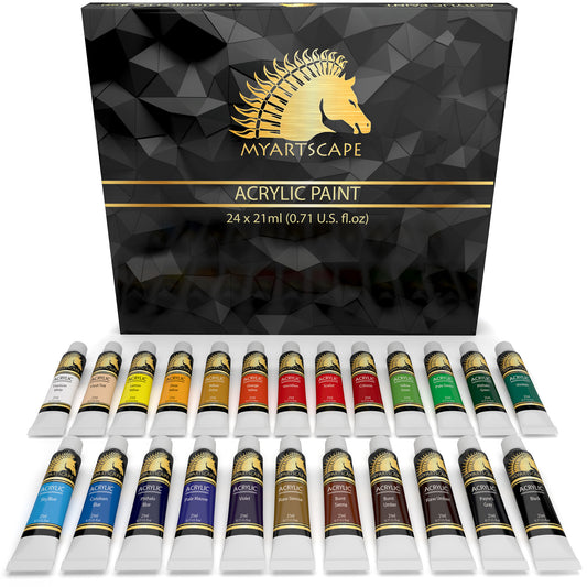 Vibrant Acrylic Colors Artist-Quality Paint Tubes