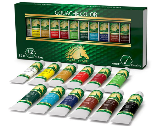 Gouache paint set 12ml tubes