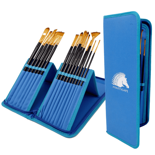 Efficient and Versatile: 15 Long Handle Artist Paintbrushes in the Complete Set