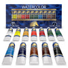 Watercolor Paint Set, 21ml Tubes - 12 Colors