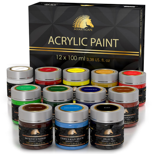 Myartscape Set of 12 Acrylic Paint 100ml