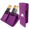 Travel-Friendly 15-Piece Brush Set - Long Handle Artist Paintbrushes