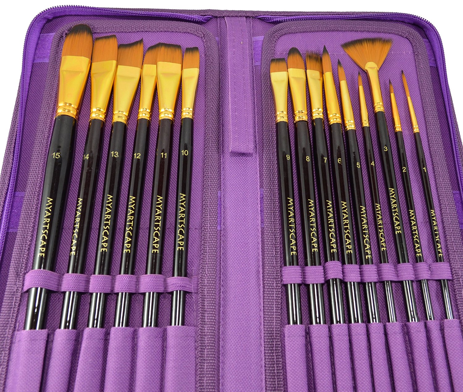 Upgrade Your Art Supplies with the 15 Pc Brush Set - Long Handle Brushes