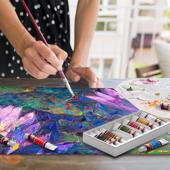 Artists' Choice: 12 Vivid 21ml Oil Paint Tubes